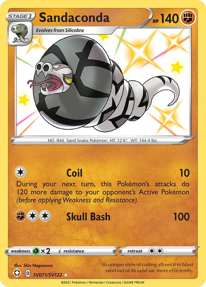 Sandaconda SV071/SV122 Shining Fates Pokémon card
