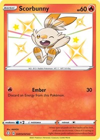 Scorbunny SV015/SV122 Shiny Holo Rare – Shining Fates Pokémon card