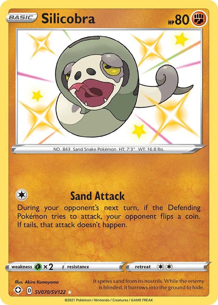 Silicobra SV070/SV122 Shining Fates Pokémon card