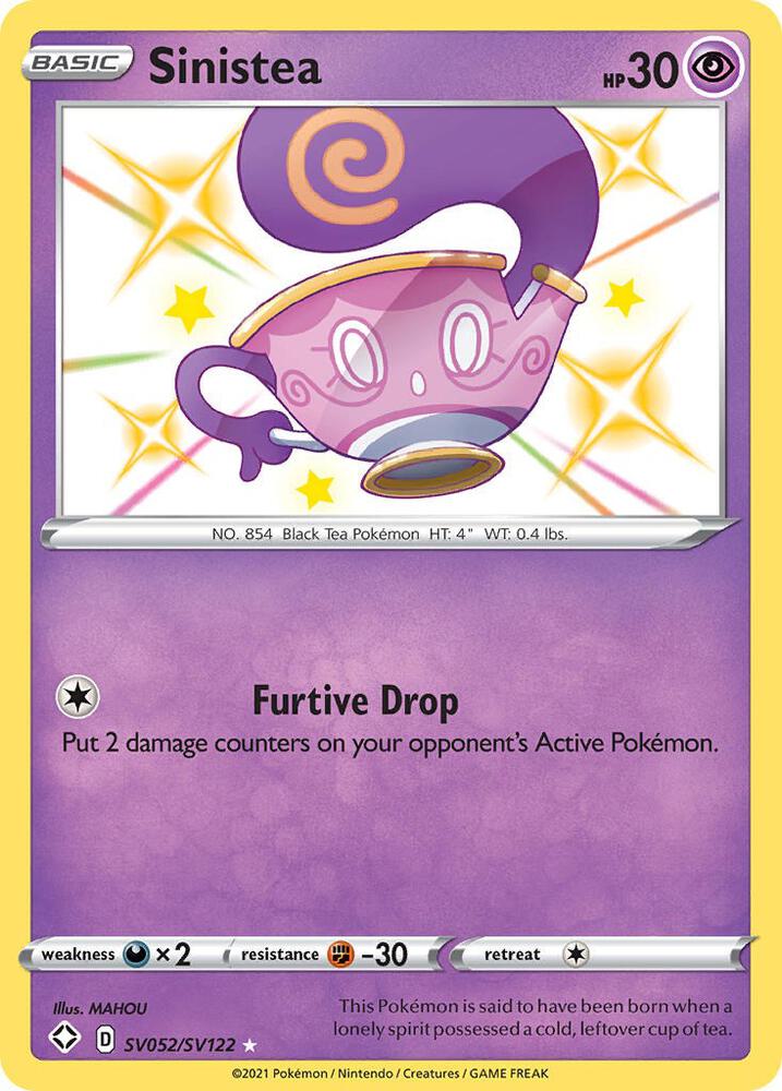 Sinistea SV052/SV122 Shining Fates Pokémon card