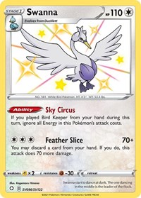 Swanna SV096/SV122 Shiny Holo Rare – Shining Fates Pokémon card
