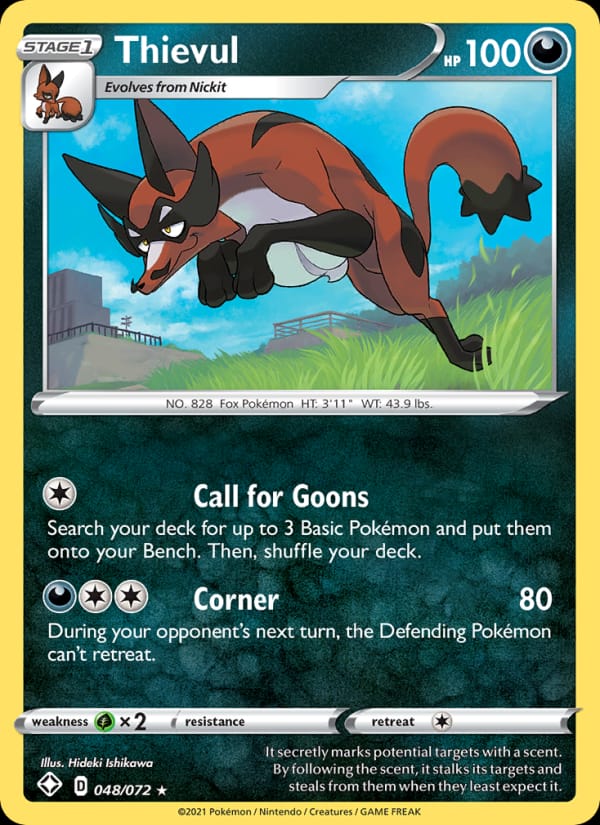 Thievul 048/072 Shining Fates Pokémon card