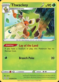 Thwackey 012/072 Uncommon – Shining Fates Pokémon card