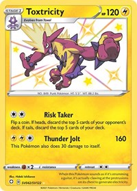 Toxtricity SV042/SV122 Shiny Holo Rare – Shining Fates Pokémon card