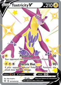 Toxtricity V SV112/SV122 Shiny Holo Rare – Shining Fates Pokémon card