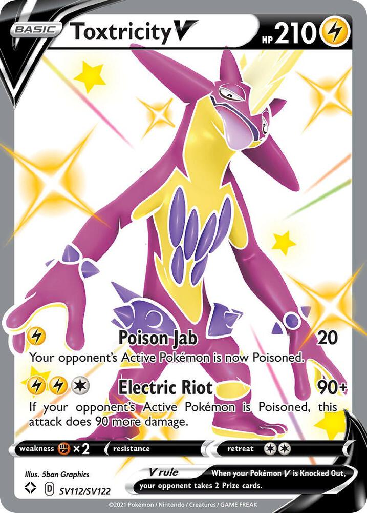 Toxtricity V SV112/SV122 Shining Fates Pokémon card