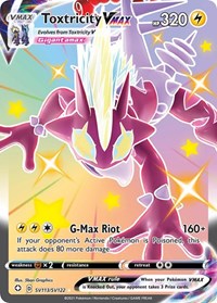 Toxtricity VMAX SV113/SV122 Shiny Holo Rare – Shining Fates Pokémon card