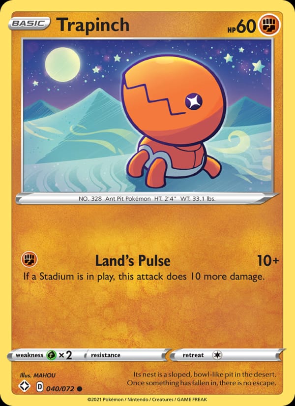 Trapinch 040/072 Shining Fates Pokémon card