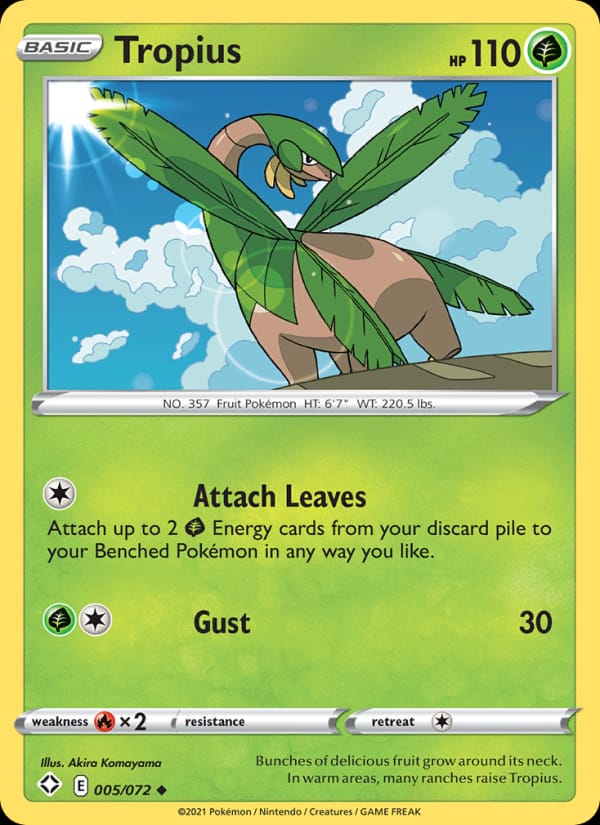 Tropius 005/072 Shining Fates Pokémon card