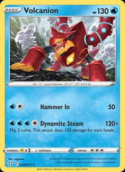 Volcanion 025/072 Rare – Shining Fates Pokémon card