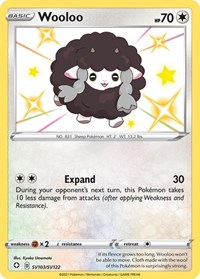 Wooloo SV103/SV122 Shiny Holo Rare – Shining Fates Pokémon card