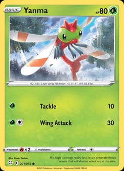 Yanma 001/072 Common – Shining Fates Pokémon card