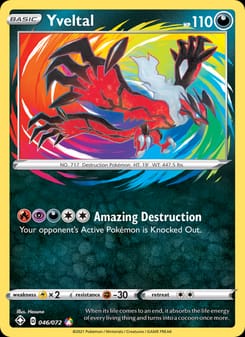 Yveltal 046/072 Amazing Rare – Shining Fates Pokémon card