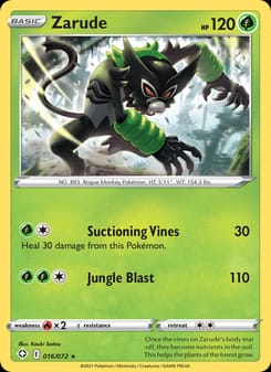 Zarude 016/072 Rare – Shining Fates Pokémon card
