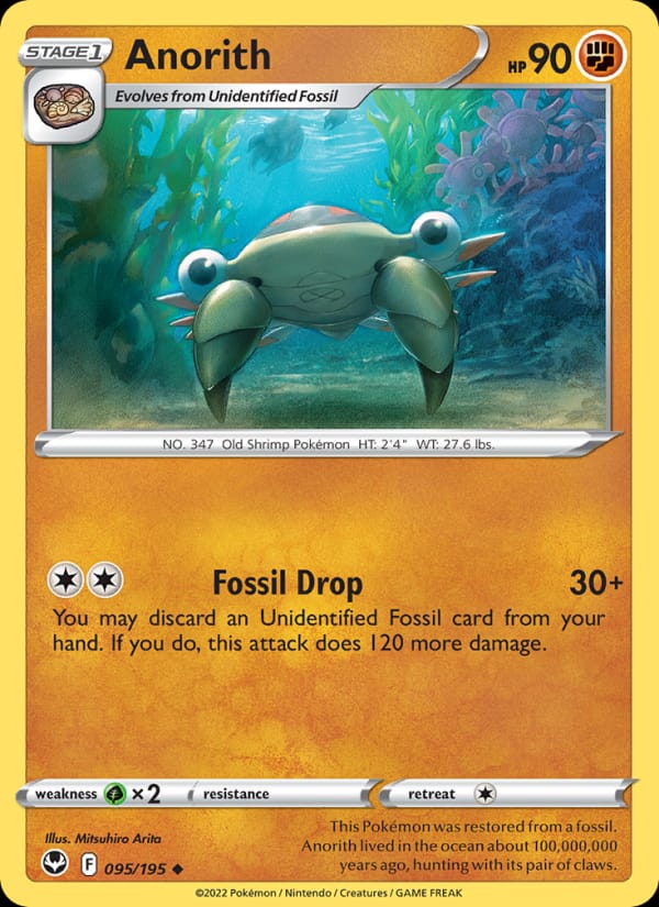 Anorith 095/195 Silver Tempest Pokémon card