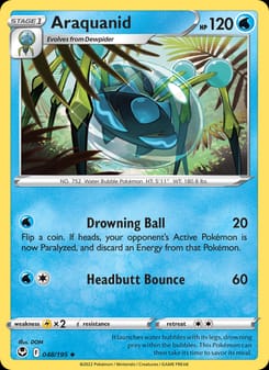 Araquanid 048/195 Uncommon – Silver Tempest Pokémon card