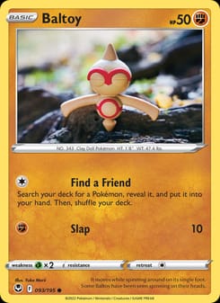Baltoy 093/195 Common – Silver Tempest Pokémon card
