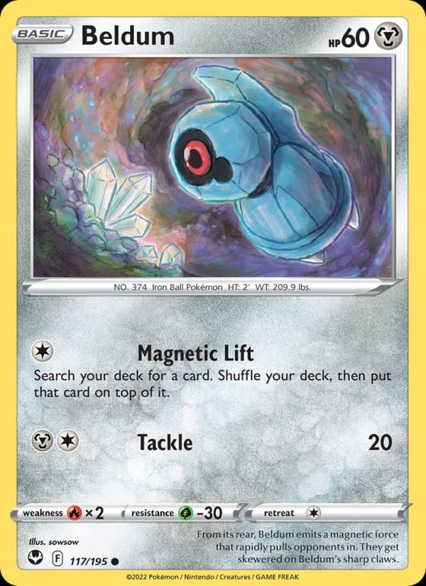Beldum 117/195 Silver Tempest Pokémon card