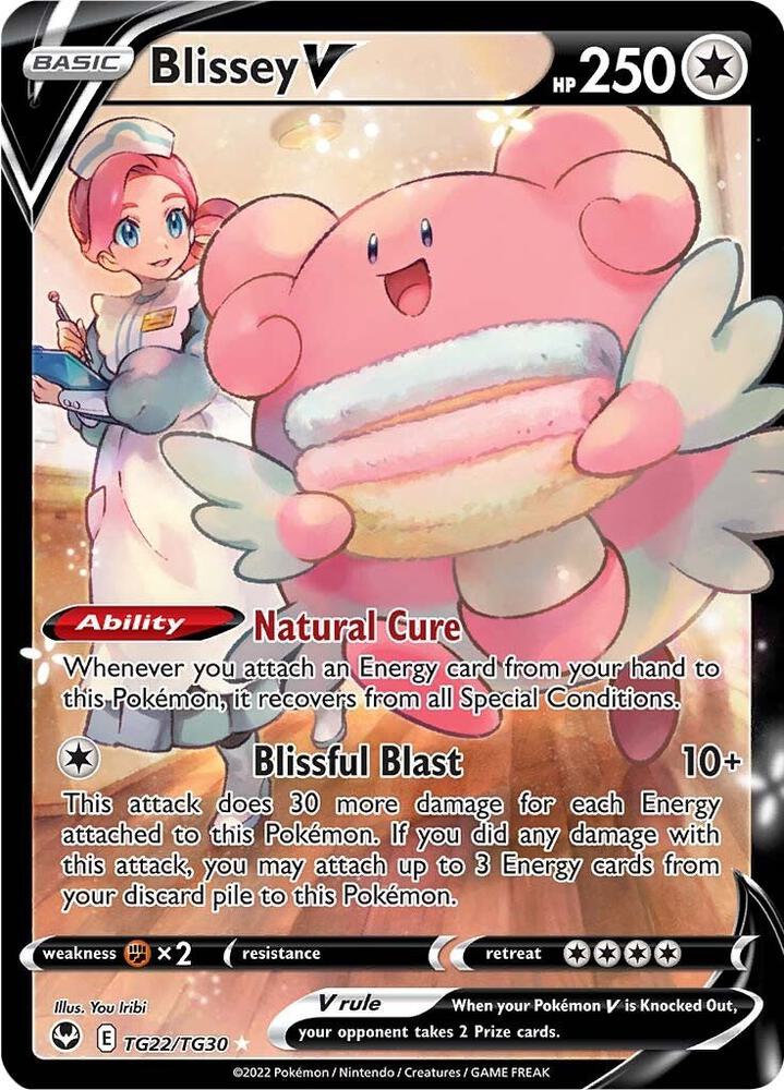 Blissey V TG22/TG30 Silver Tempest Pokémon card