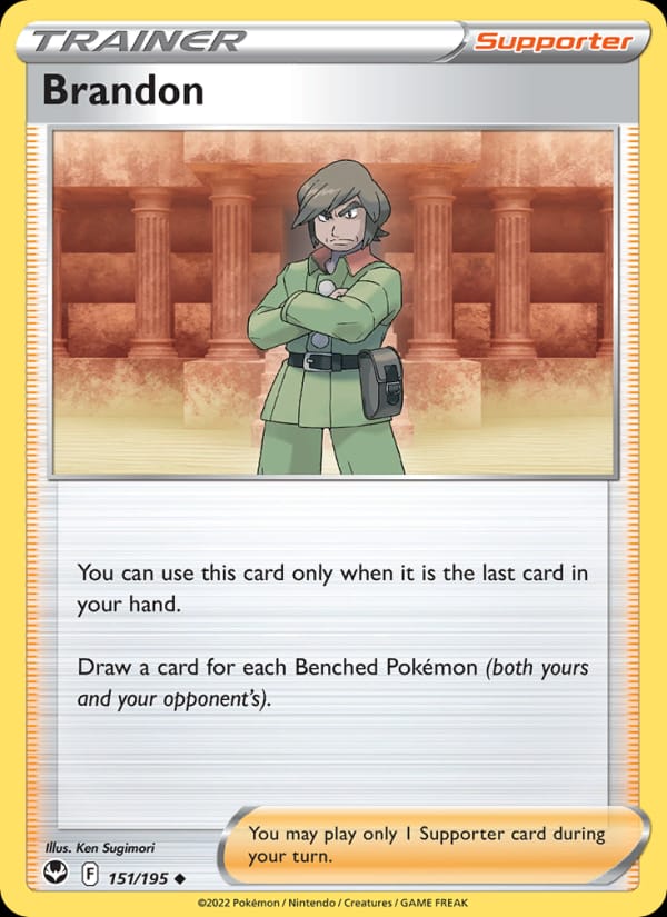 Brandon 151/195 Silver Tempest Pokémon card