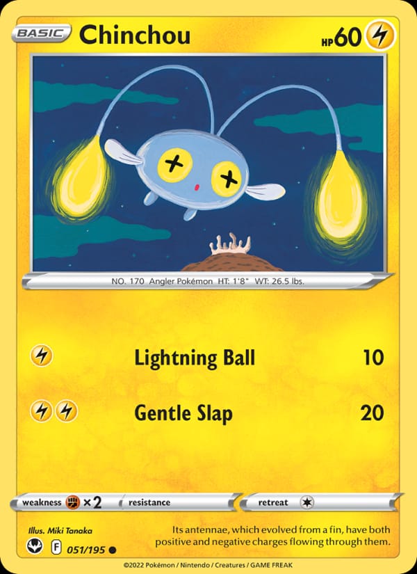Chinchou 051/195 Silver Tempest Pokémon card