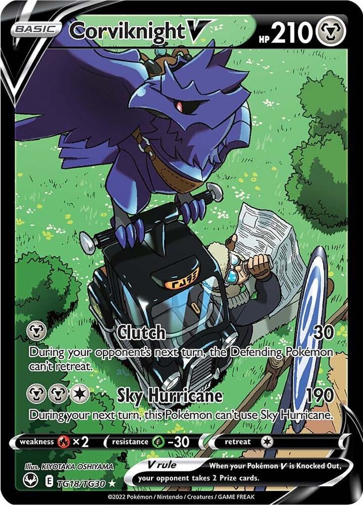 Corviknight V TG18/TG30 Silver Tempest Pokémon card