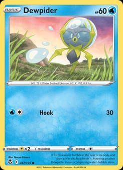 Dewpider 047/195 Common – Silver Tempest Pokémon card