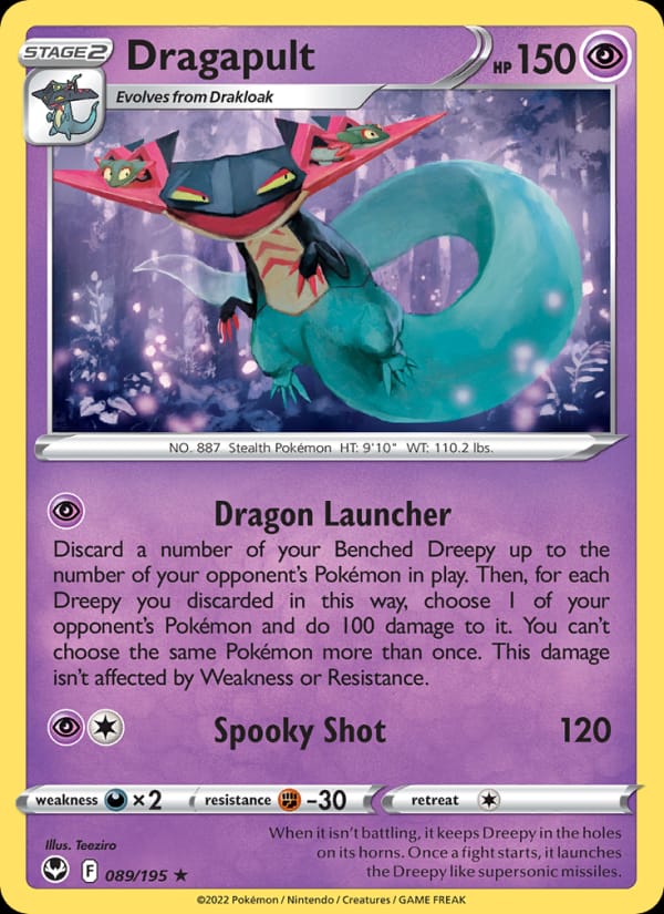Dragapult 089/195 Silver Tempest Pokémon card