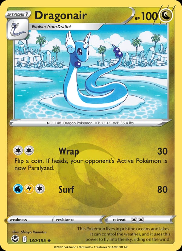 Dragonair 130/195 Silver Tempest Pokémon card