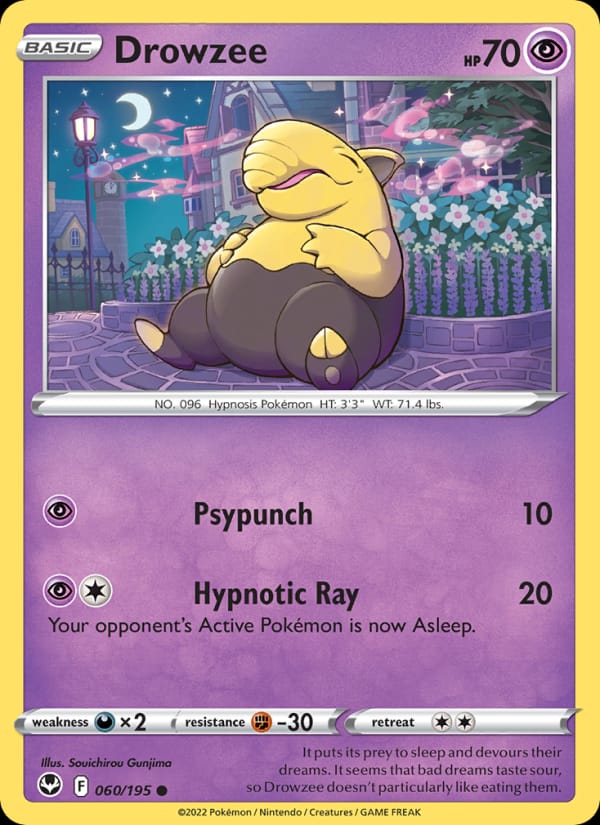 Drowzee 060/195 Silver Tempest Pokémon card