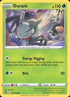Durant 013/195 Common – Silver Tempest Pokémon card