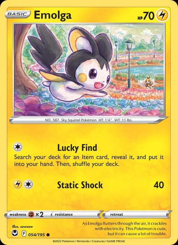 Emolga 054/195 Silver Tempest Pokémon card
