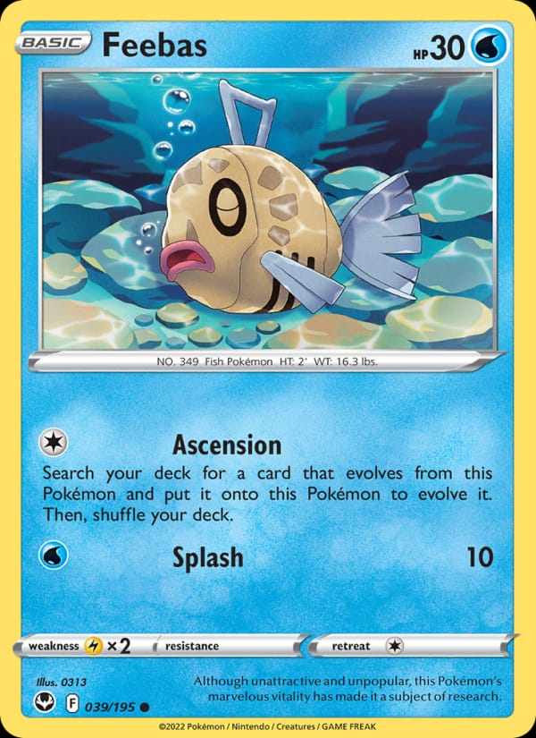 Feebas 039/195 Silver Tempest Pokémon card