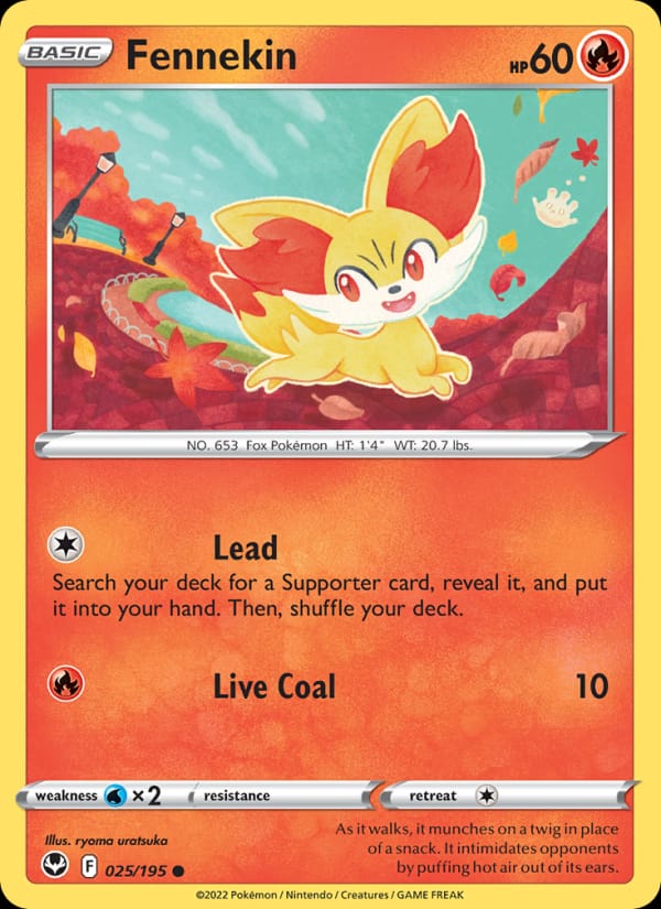 Fennekin 025/195 Silver Tempest Pokémon card