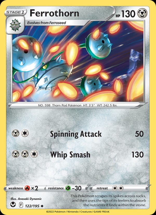 Ferrothorn 122/195 Silver Tempest Pokémon card