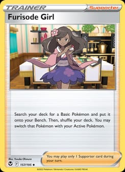 Furisode Girl 157/195 Uncommon – Silver Tempest Pokémon card