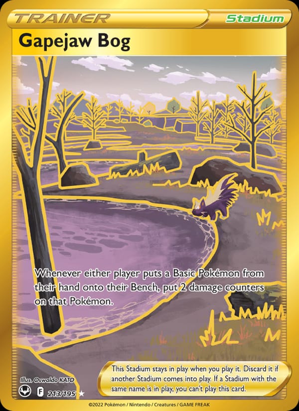 Gapejaw Bog 213/195 Silver Tempest Pokémon card