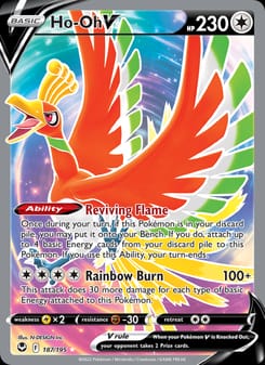 Ho-Oh V 187/195 Ultra Rare – Silver Tempest Pokémon card