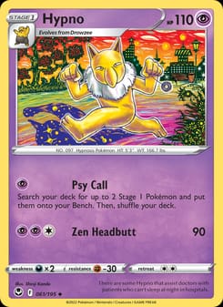 Hypno 061/195 Uncommon – Silver Tempest Pokémon card