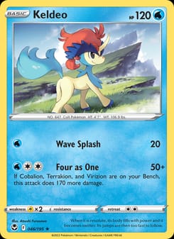 Keldeo 046/195 Rare – Silver Tempest Pokémon card
