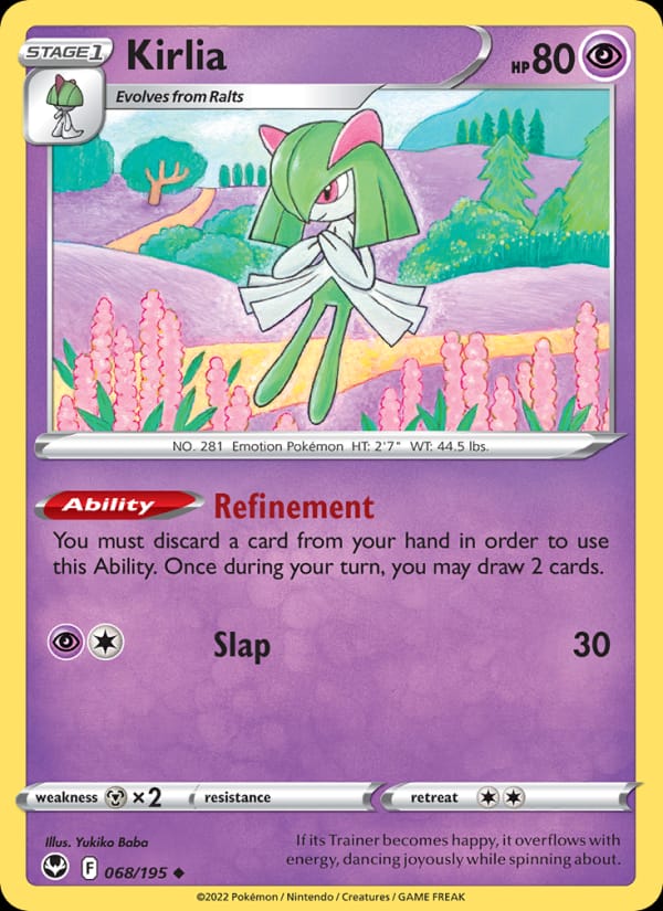 Kirlia 068/195 Silver Tempest Pokémon card