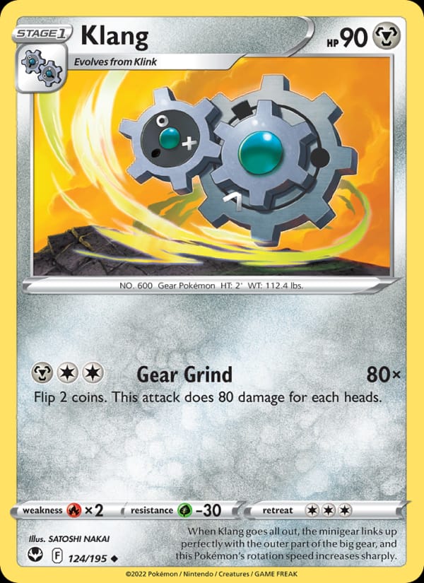 Klang 124/195 Silver Tempest Pokémon card