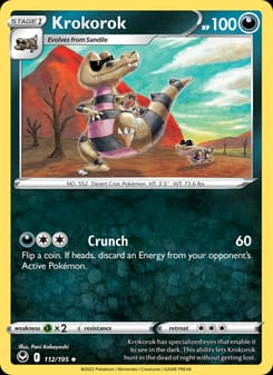 Krokorok 112/195 Uncommon – Silver Tempest Pokémon card