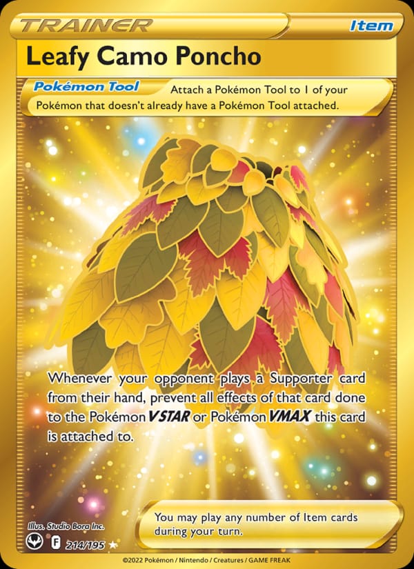 Leafy Camo Poncho 214/195 Silver Tempest Pokémon card