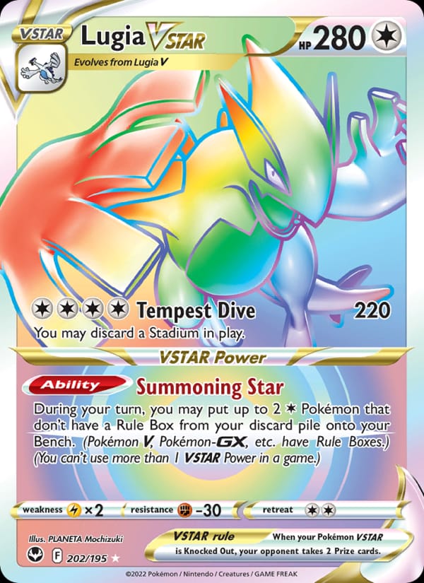 Lugia VSTAR 202/195 Silver Tempest Pokémon card