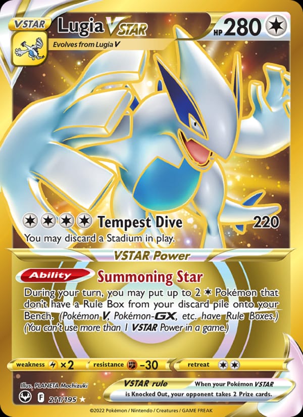 Lugia VSTAR 211/195 Silver Tempest Pokémon card