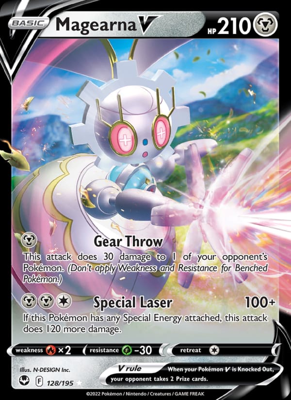 Magearna V 128/195 Silver Tempest Pokémon card