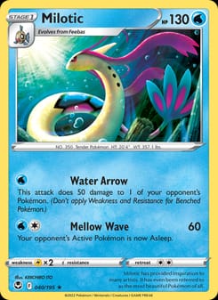Milotic 040/195 Rare – Silver Tempest Pokémon card