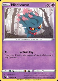Misdreavus 063/195 Common – Silver Tempest Pokémon card