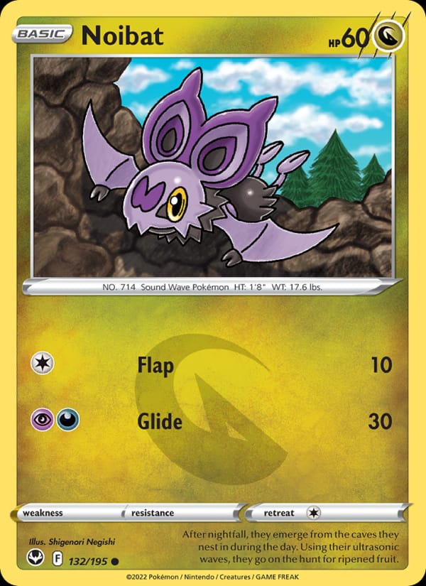 Noibat 132/195 Silver Tempest Pokémon card